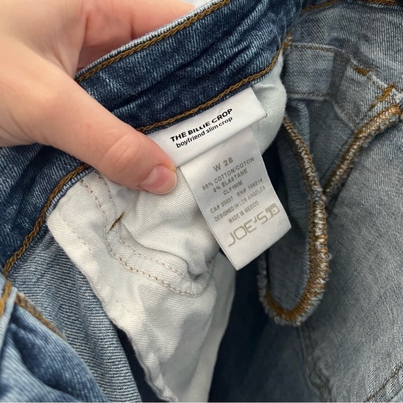 Joe’s Jeans The Billie Boyfriend Slim Cropped Distressed Denim Jeans Size 28 - Picture 10 of 15